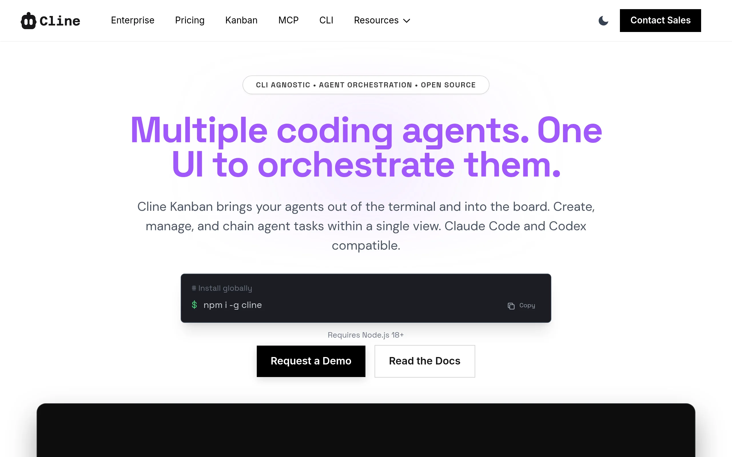 Cline Kanban preview